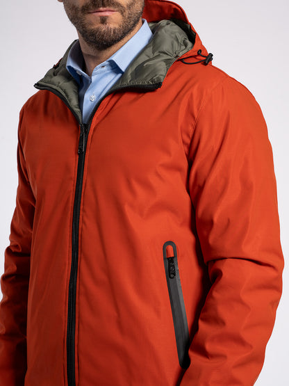 Caban in tessuto tecnico double face