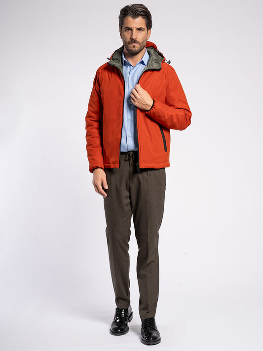 Caban in tessuto tecnico double face