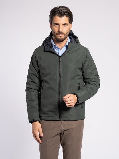 Caban in tessuto tecnico double face