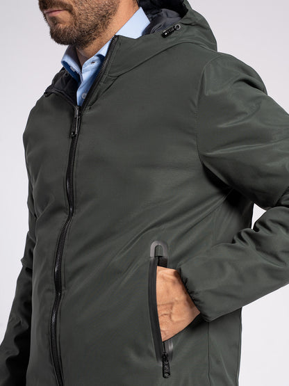 Caban in tessuto tecnico double face