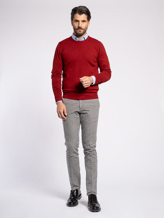 Pantalone chino fustagno stampato