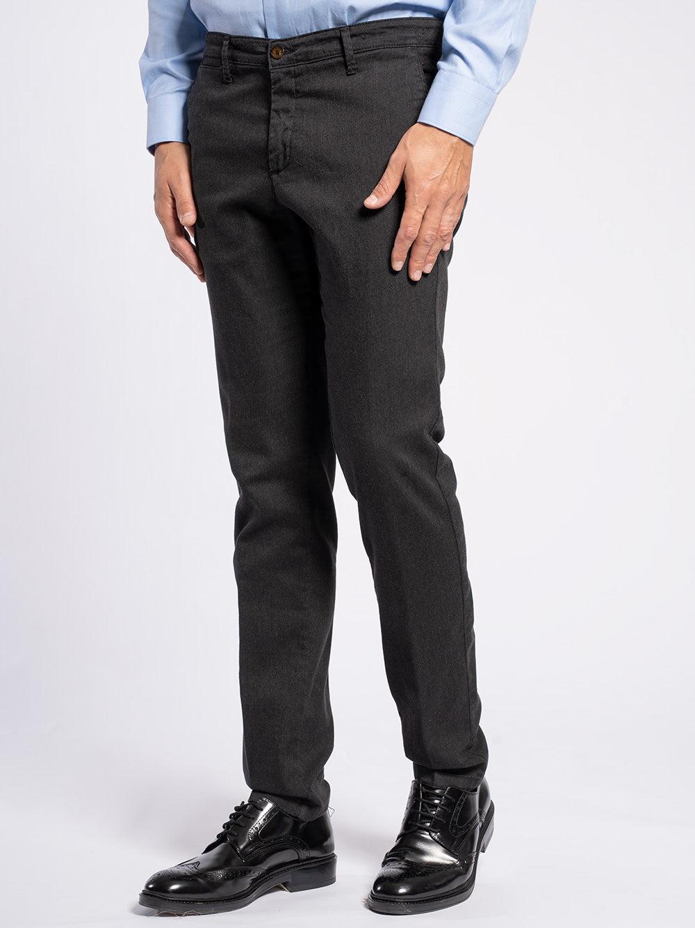 Pantalone in gabardine elasticizzato