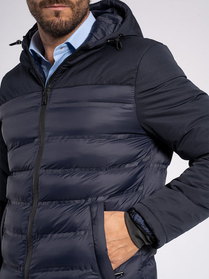 Piumino con doppio tessuto