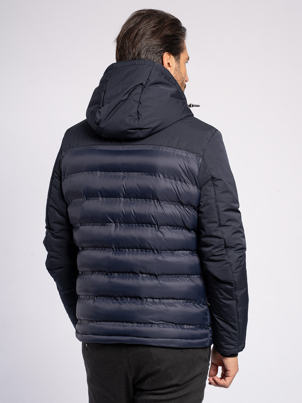 Piumino con doppio tessuto