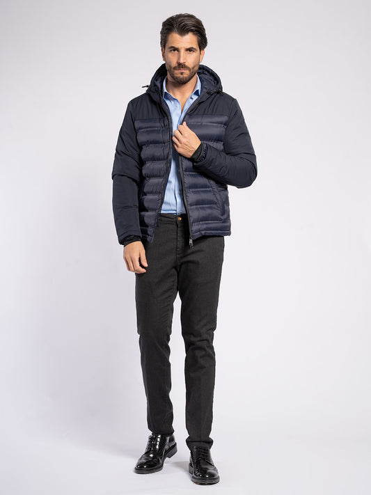 Piumino con doppio tessuto