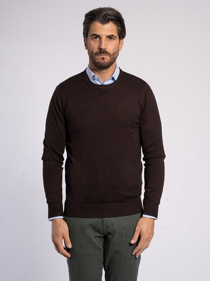 Girocollo basic in viscosa