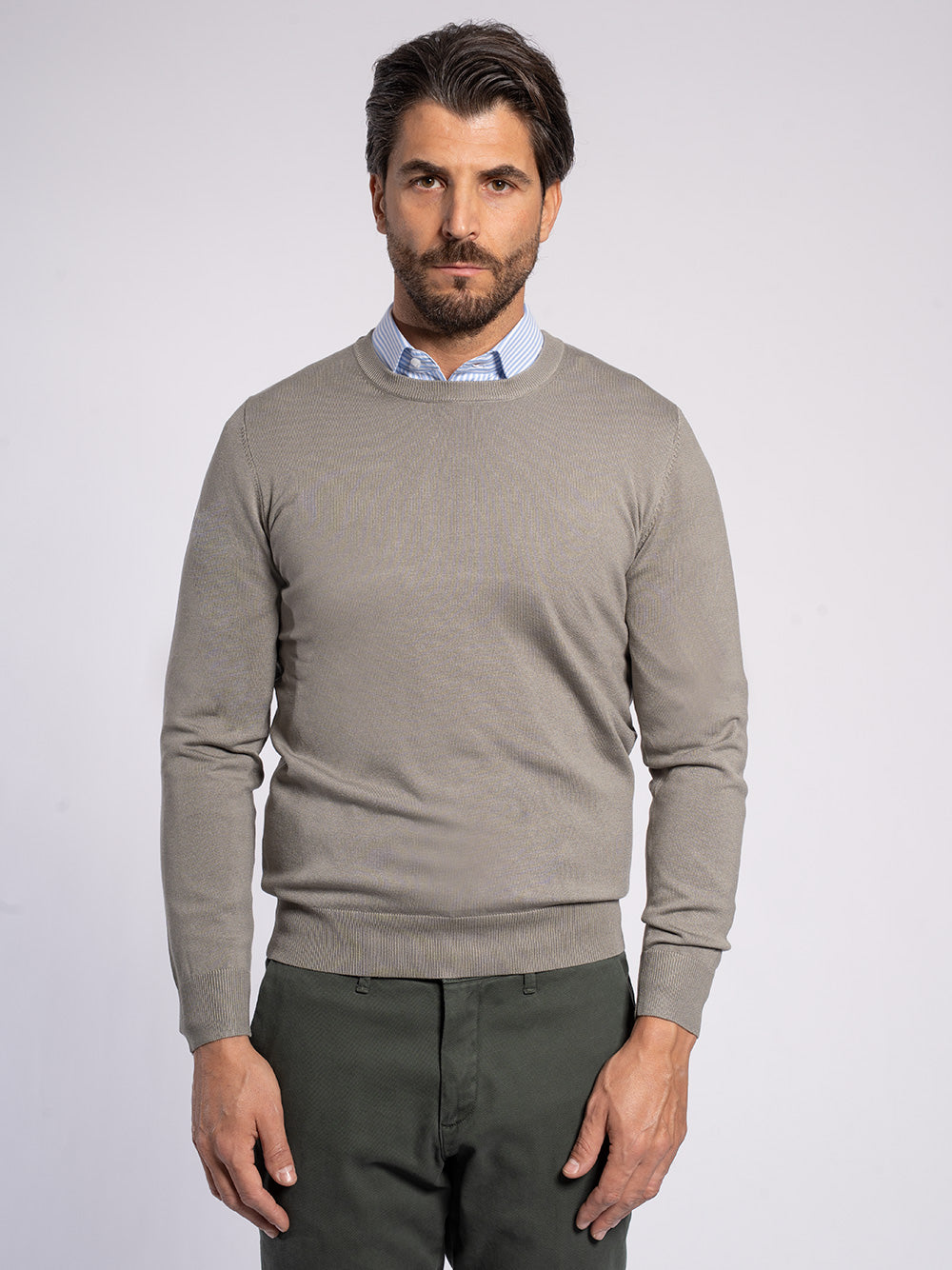 Girocollo basic in viscosa