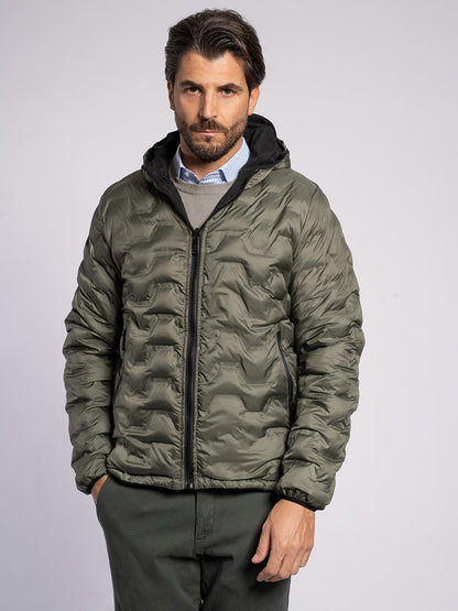 Caban in tessuto tecnico double face