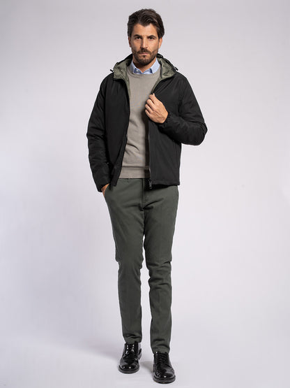 Caban in tessuto tecnico double face