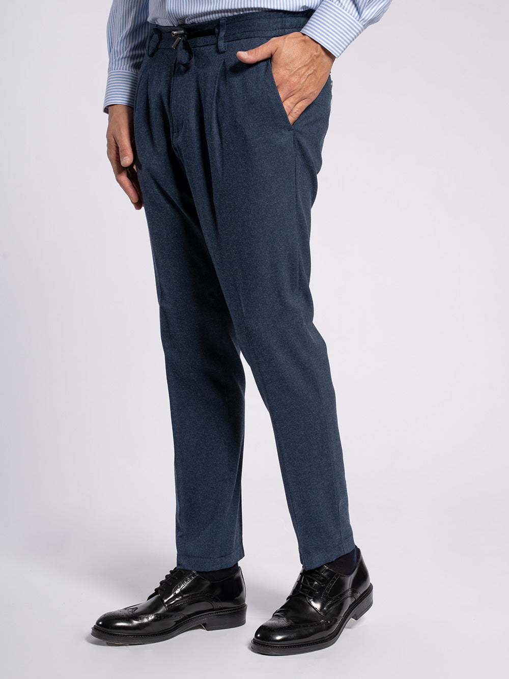 Pantalone in cotone flanella