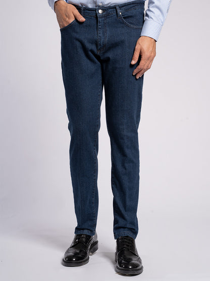 Jeans 5 tasche in cotone invernale