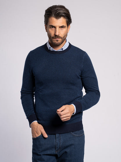 Maglia girocollo jacquard