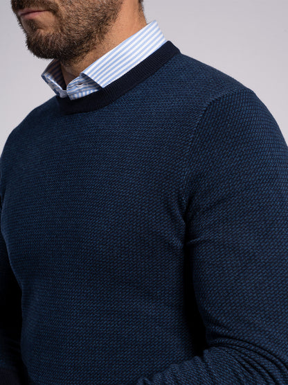 Maglia girocollo jacquard