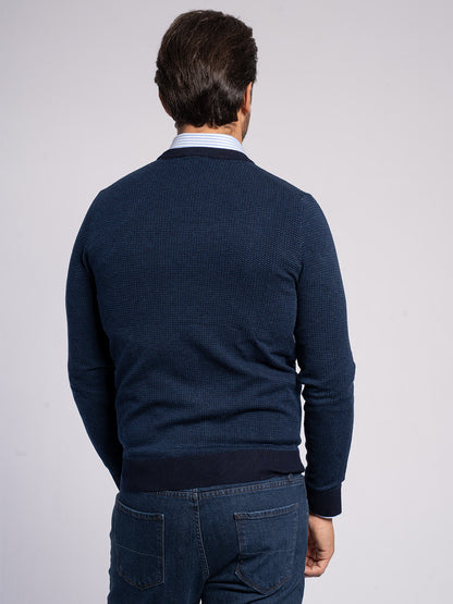 Maglia girocollo jacquard