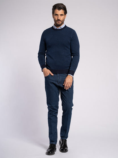 Jeans 5 tasche in cotone invernale