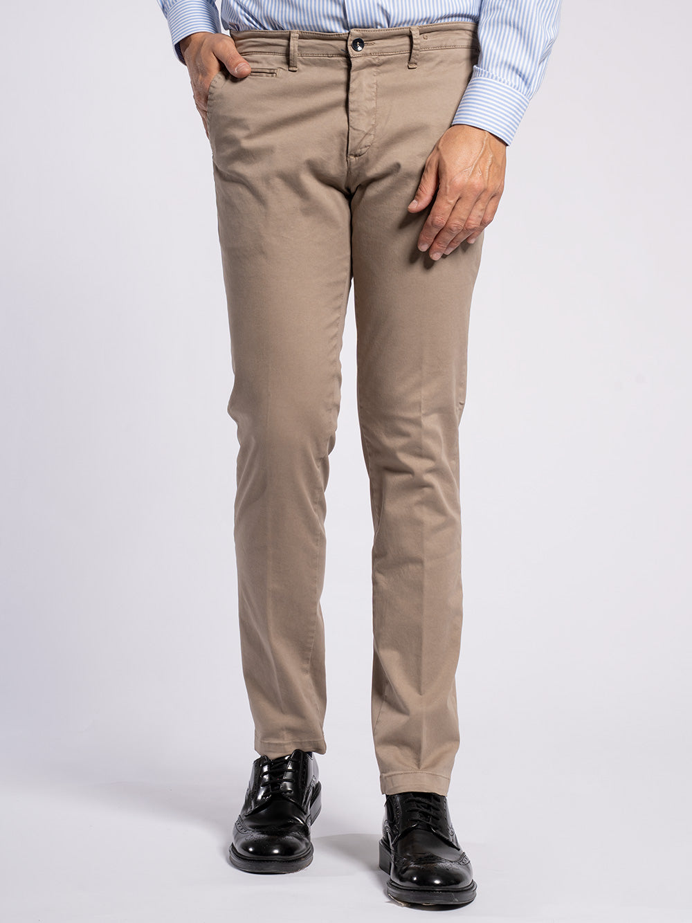 Pantalone in cotone elasticizzato