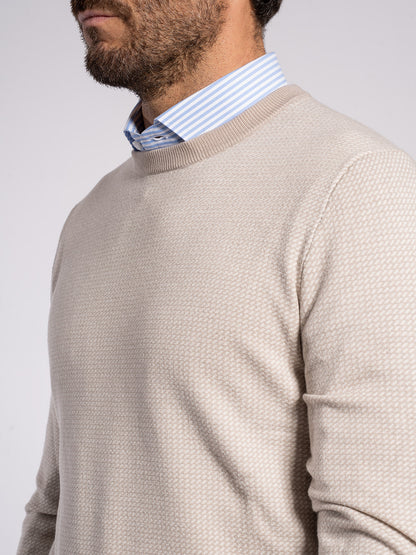 Maglia girocollo jacquard