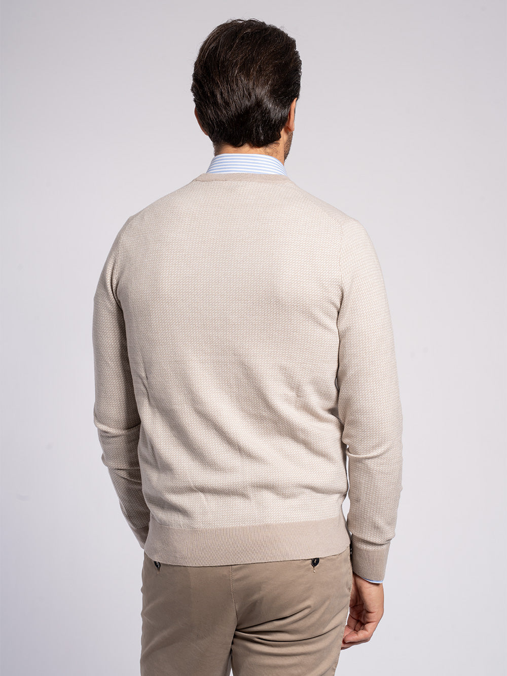 Maglia girocollo jacquard