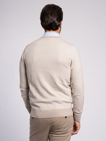 Maglia girocollo jacquard