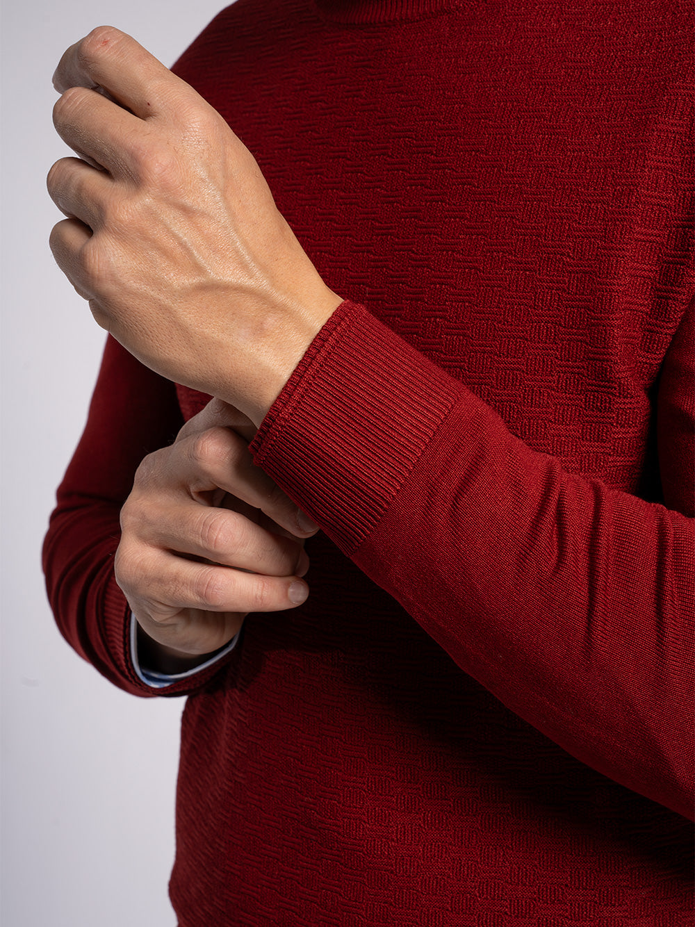 Maglia girocollo jacquard