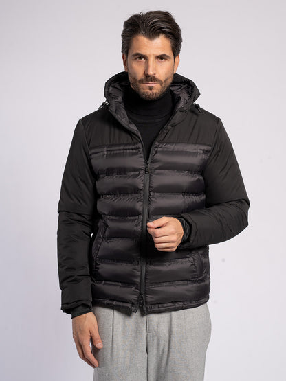 Piumino con doppio tessuto