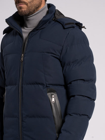 Piumino con cappuccio staccabile