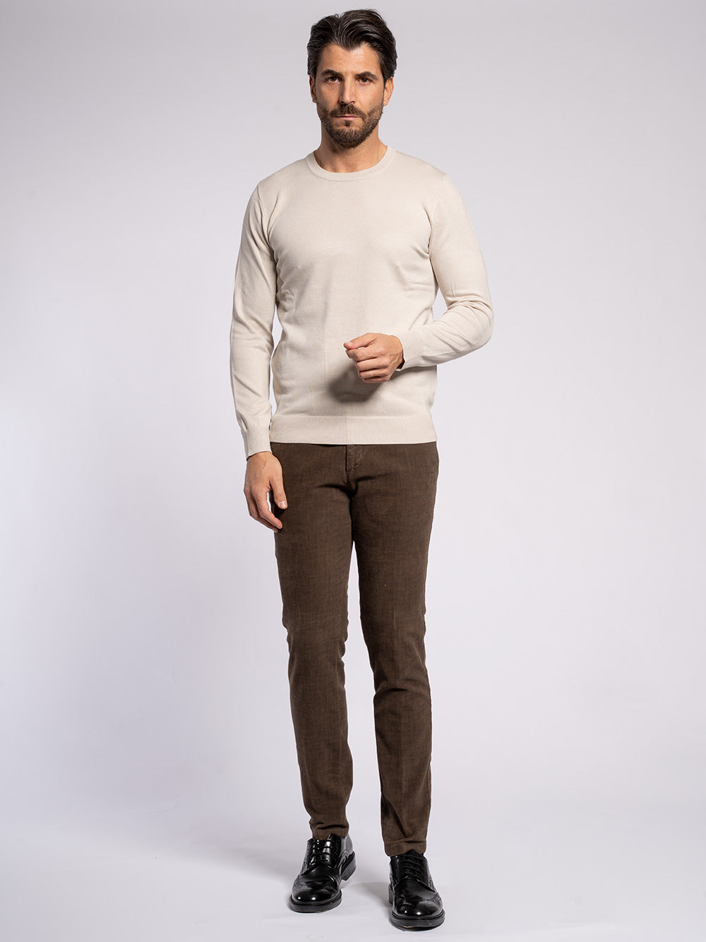 Girocollo basic in viscosa