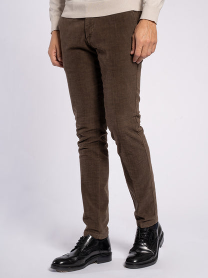 Pantalone chino fustagno stampato
