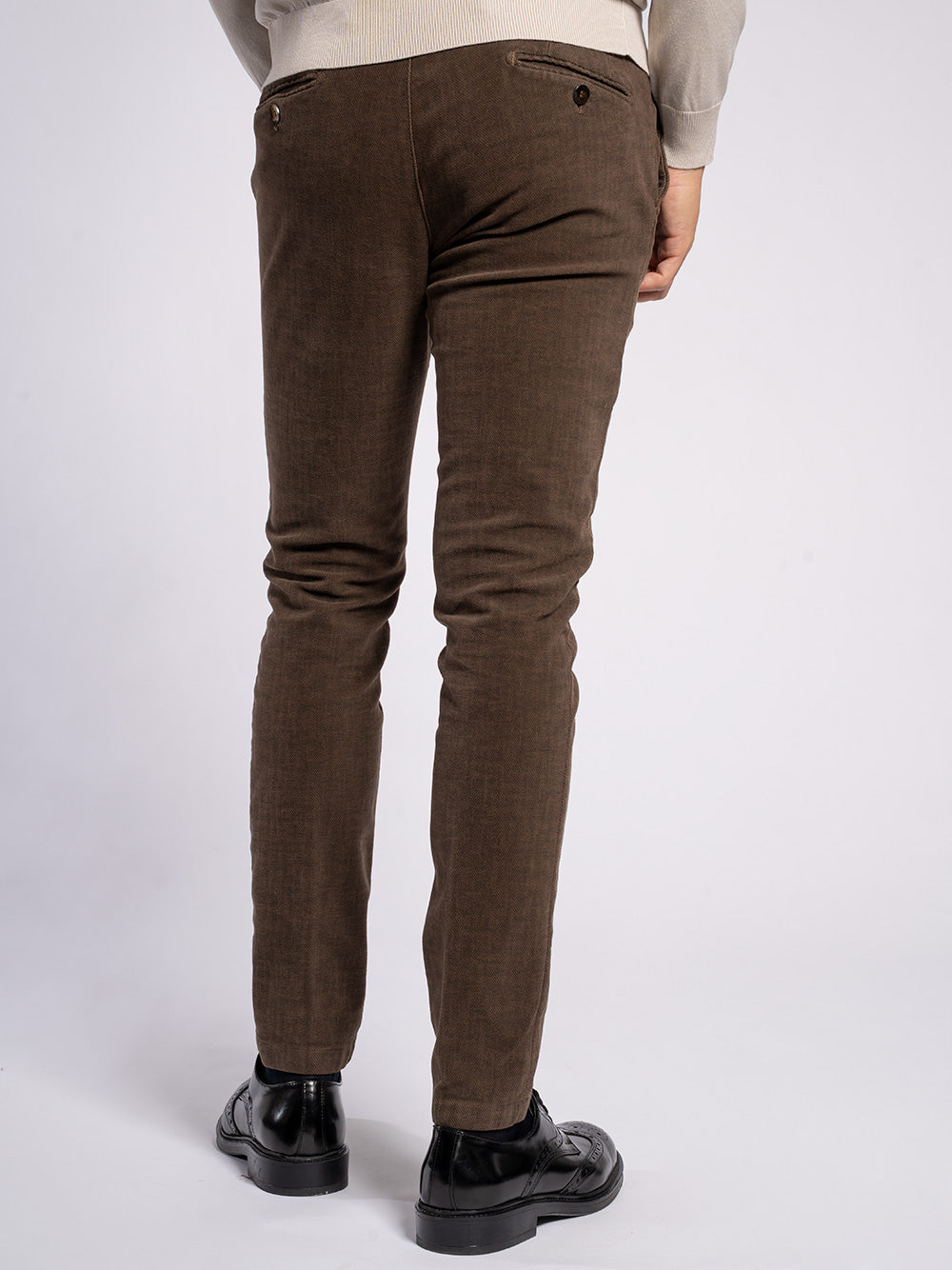 Pantalone chino fustagno stampato
