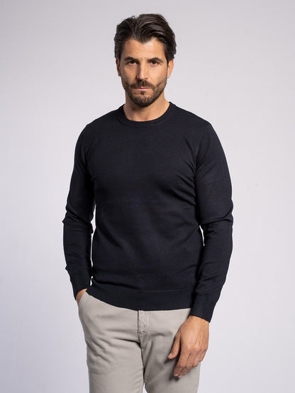 Girocollo basic in viscosa