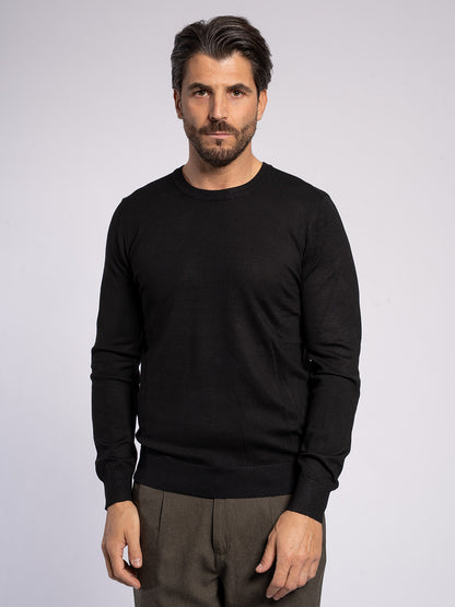 Girocollo basic in viscosa