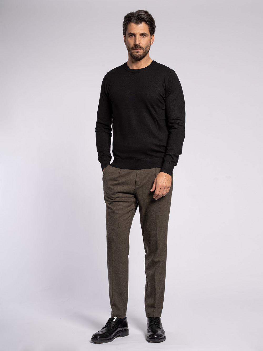 Girocollo basic in viscosa