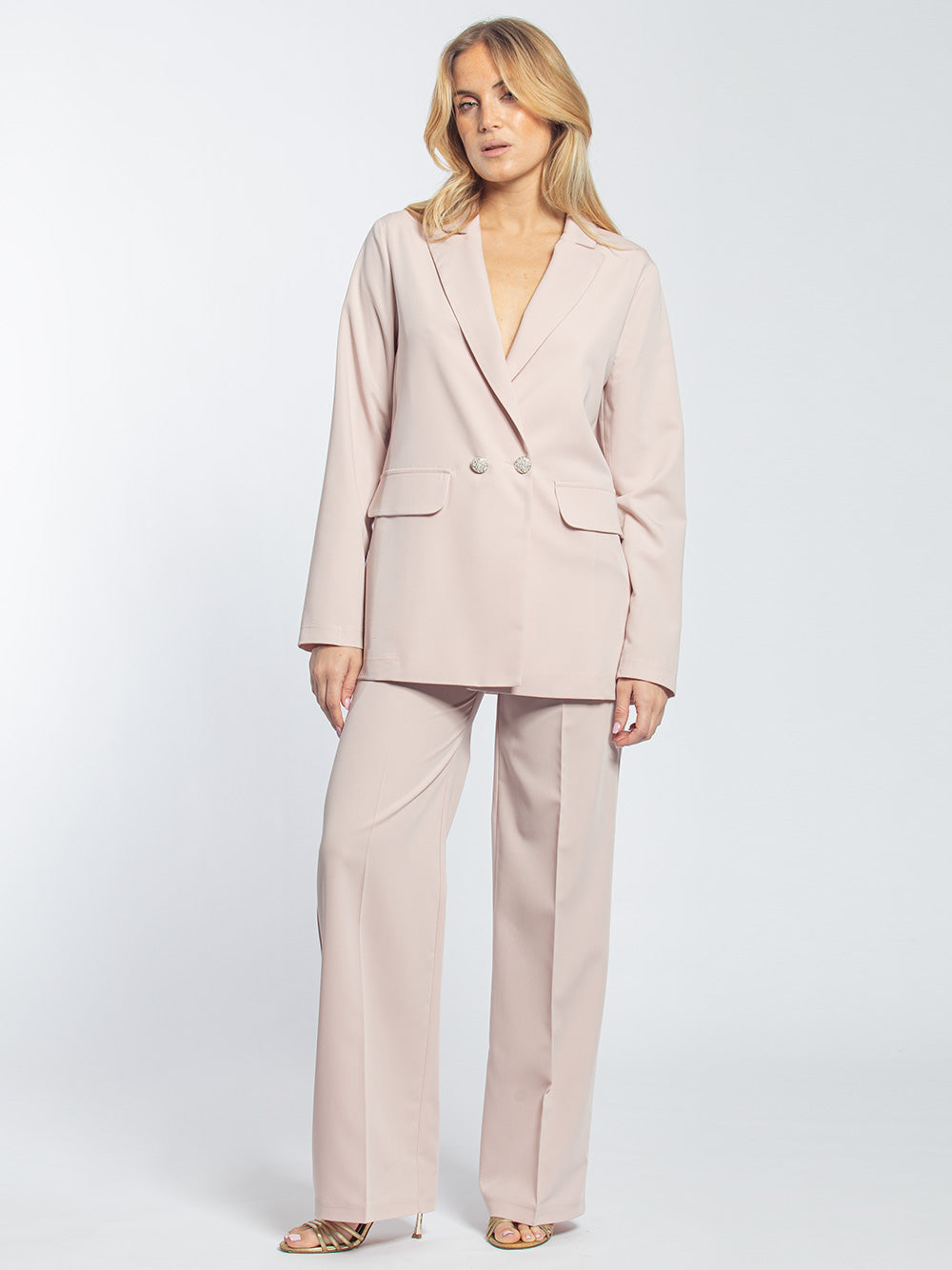 Pantalone tailleur wide leg