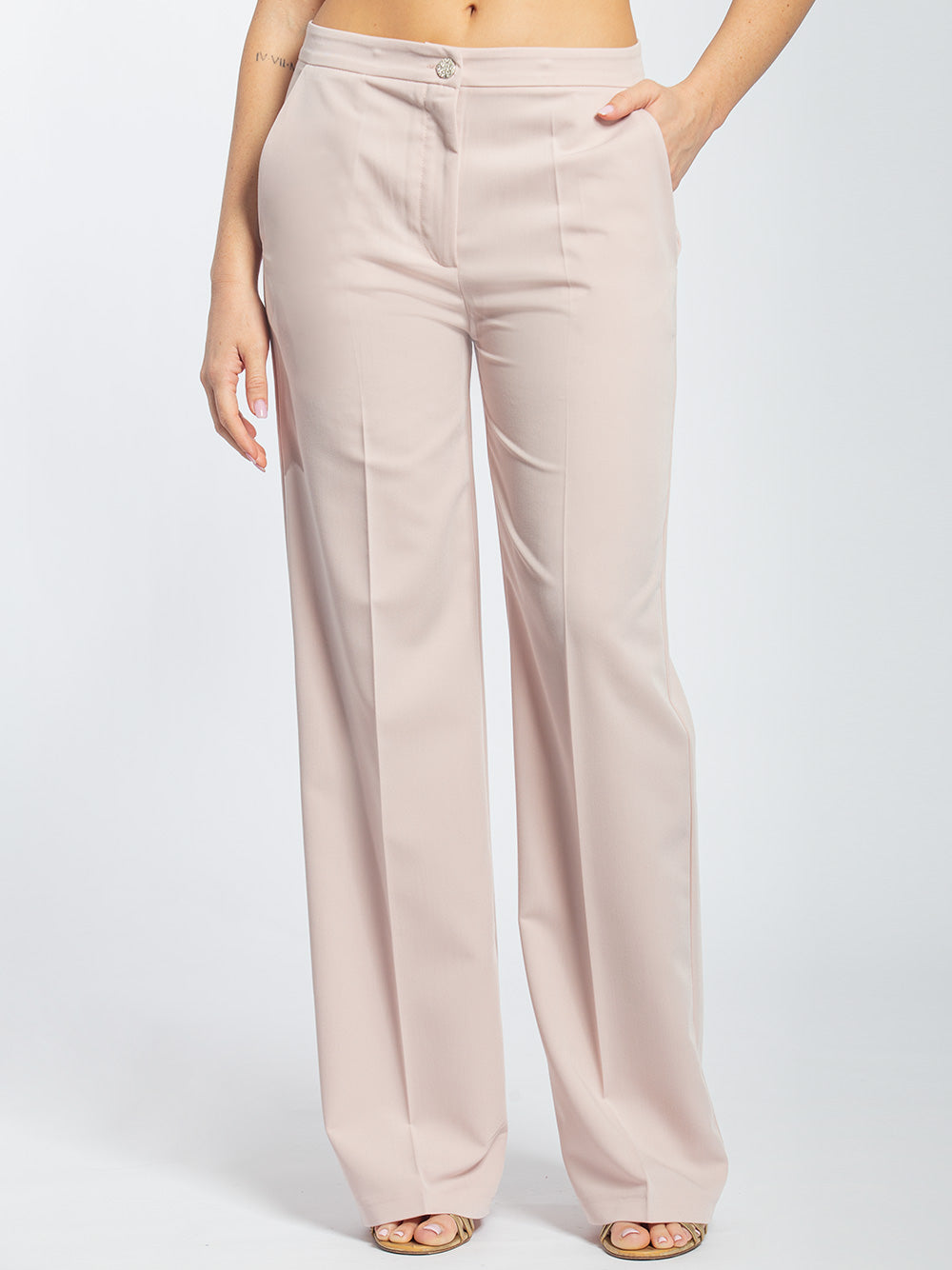 Pantalone tailleur wide leg