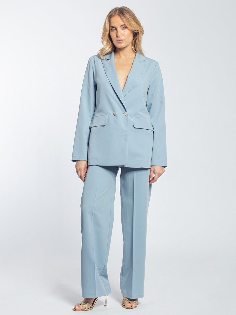 Pantalone tailleur wide leg