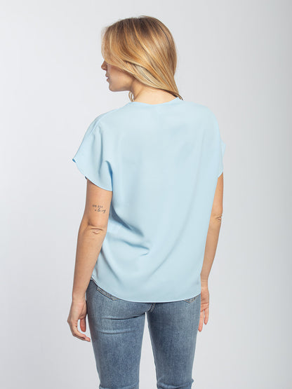 Blusa in georgette scollo a V