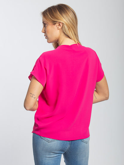 Blusa in georgette scollo a V