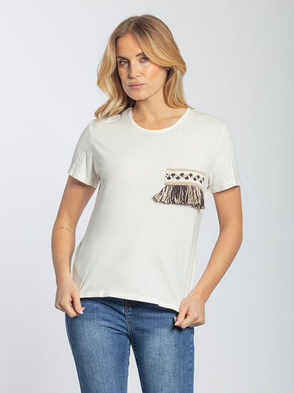 T-shirt in cotone con patch