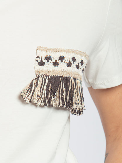 T-shirt in cotone con patch
