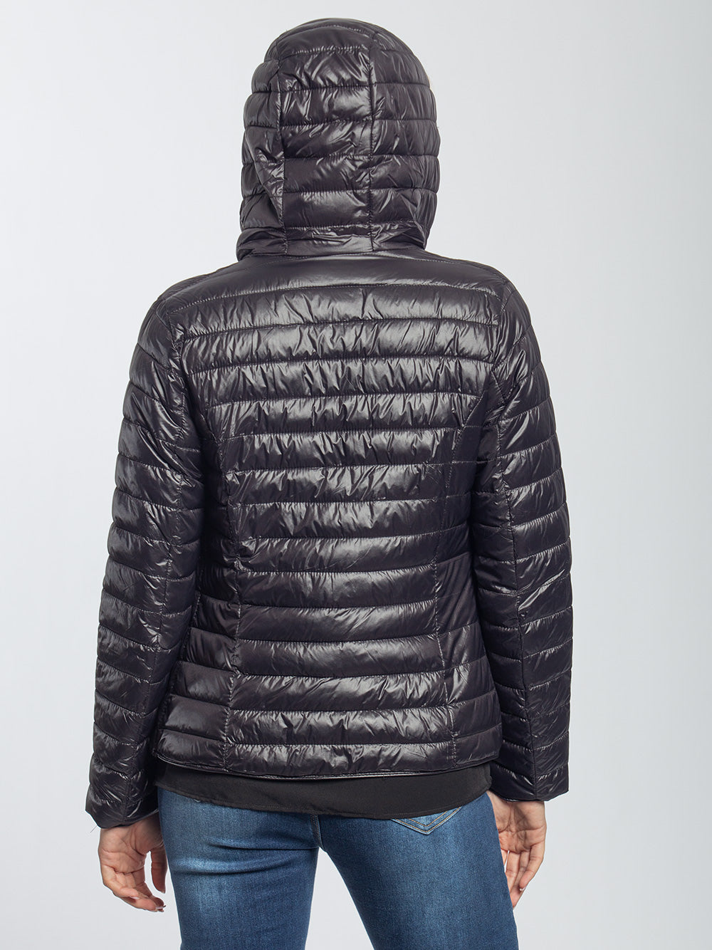 Piumino leggero double face con cappuccio
