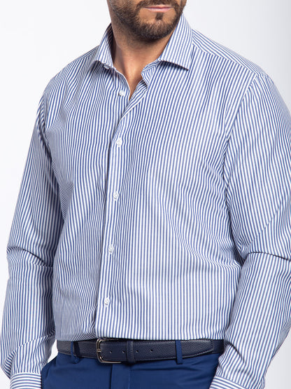 Camicia bastoncino collo francese in puro cotone