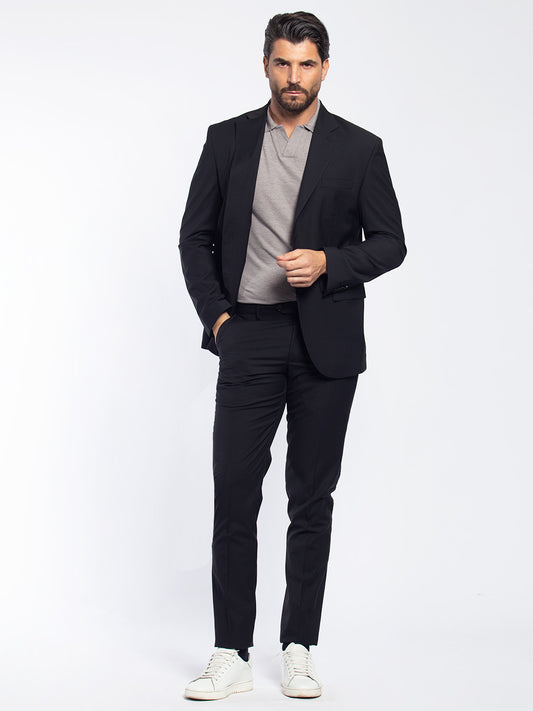 Abito monopetto in misto lana