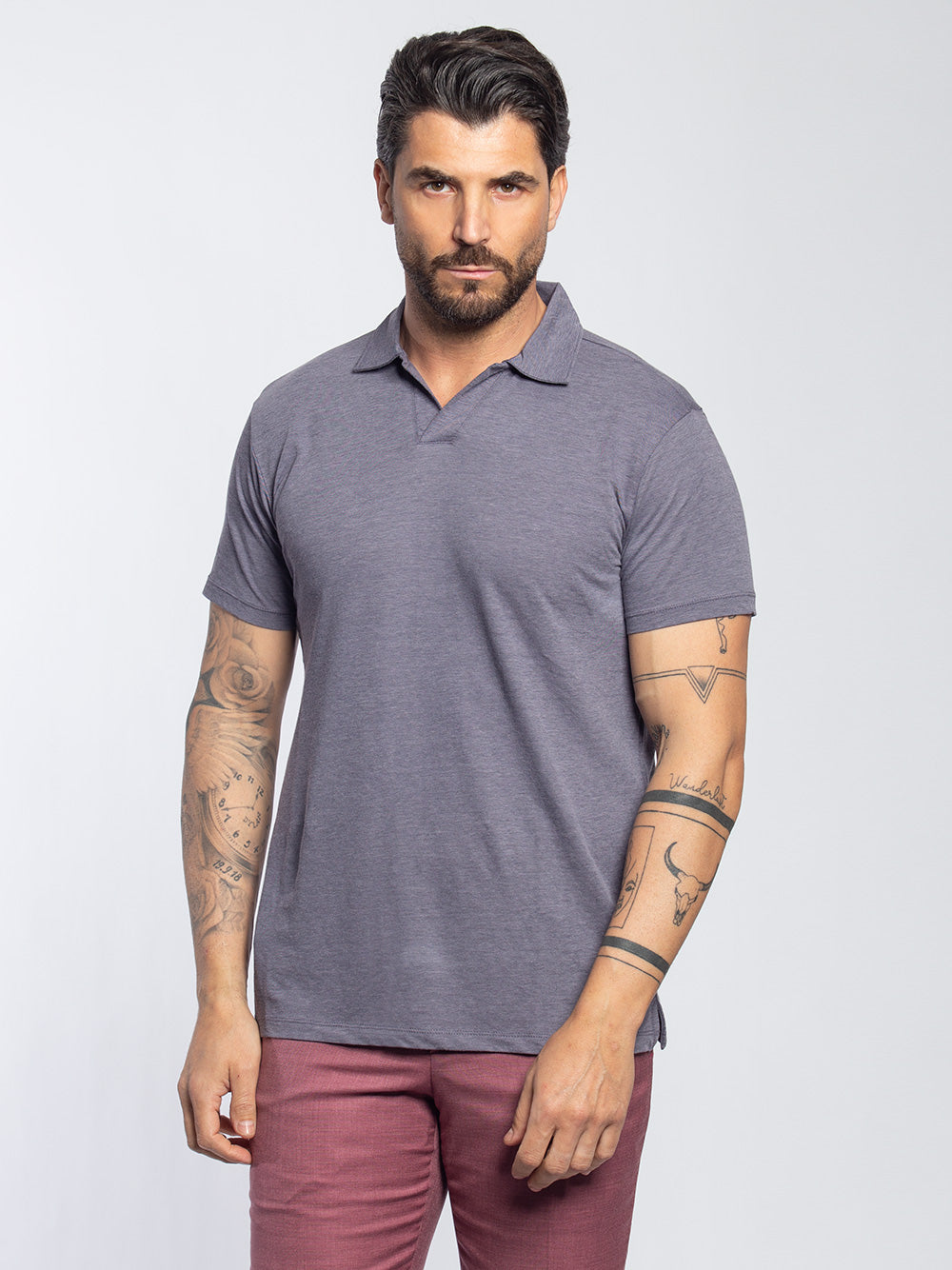 Polo in cotone jersey elasticizzato
