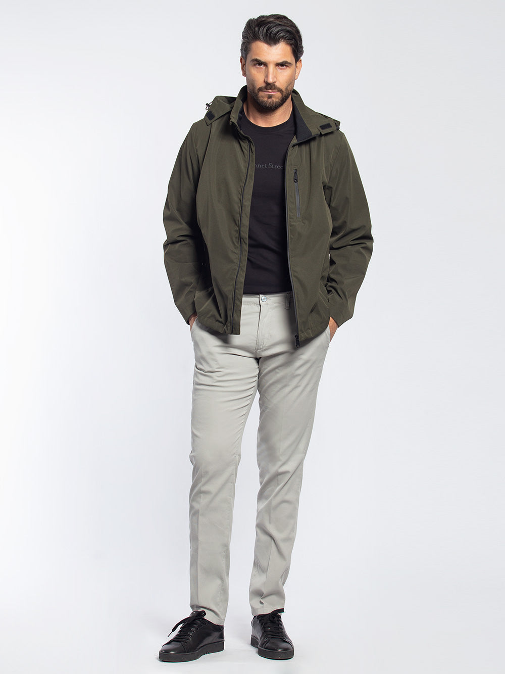Caban con cappuccio staccabile