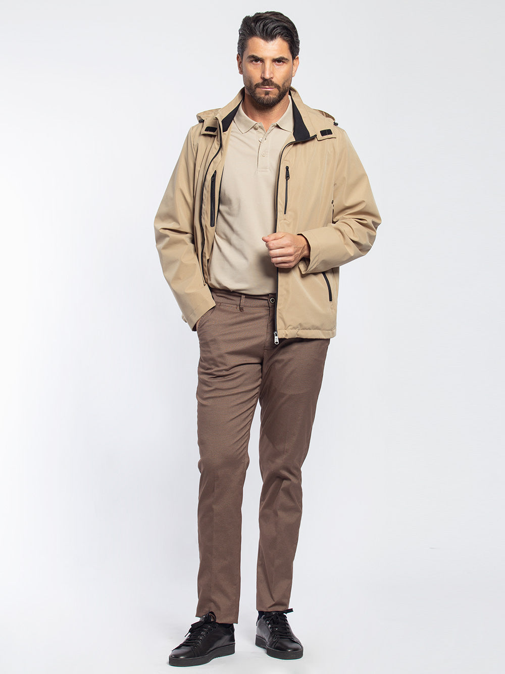 Caban con cappuccio staccabile