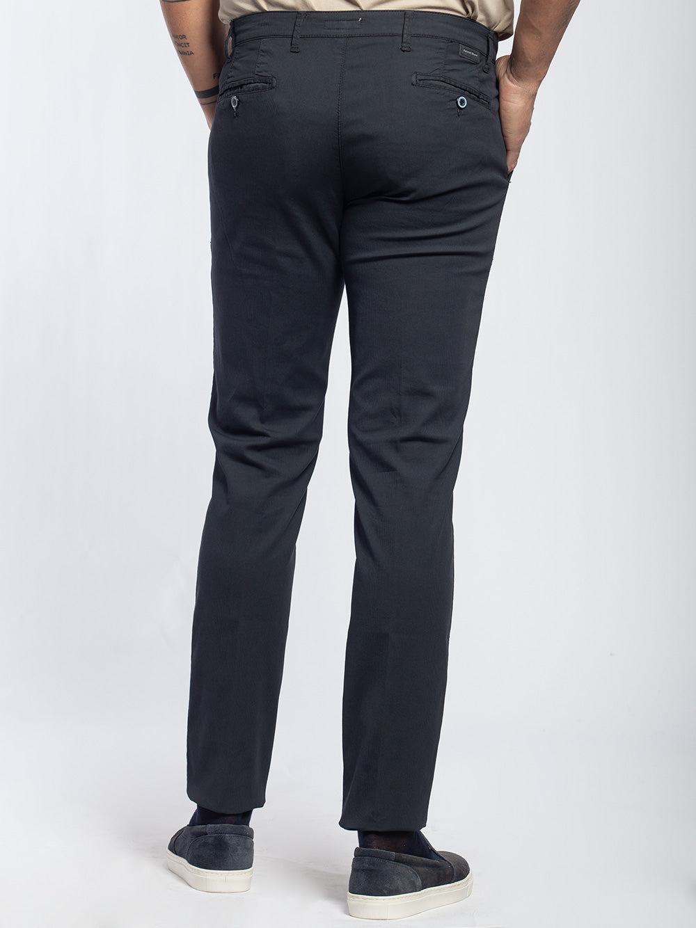 Pantalone in cotone piquet