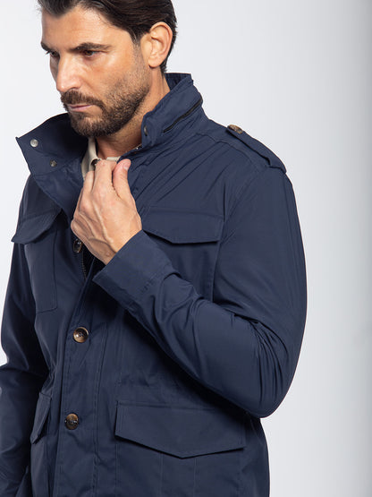 Field jacket in tessuto tecnico