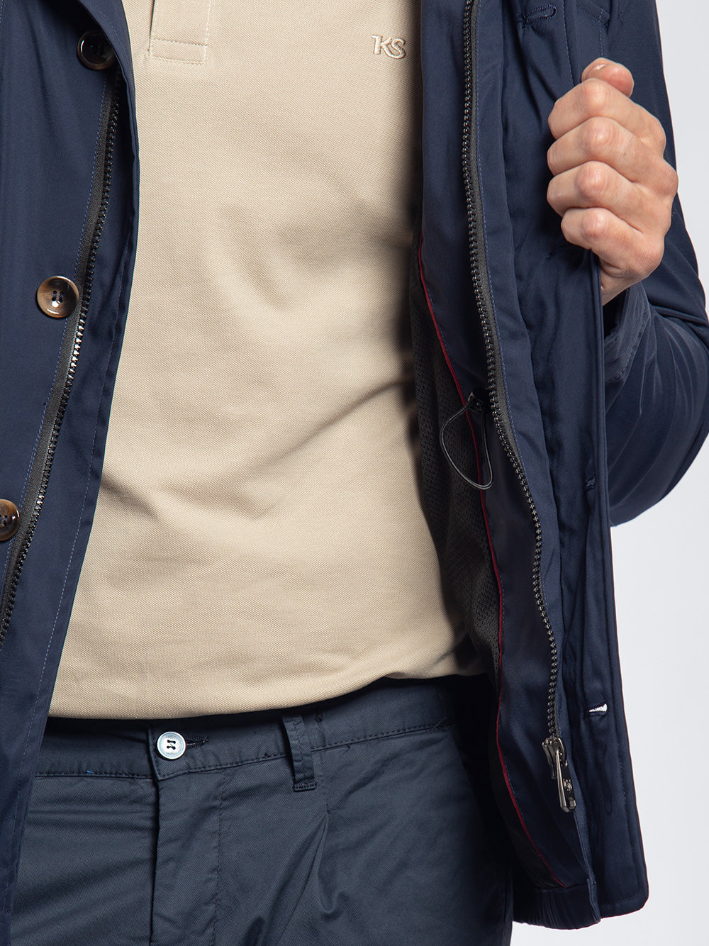 Field jacket in tessuto tecnico