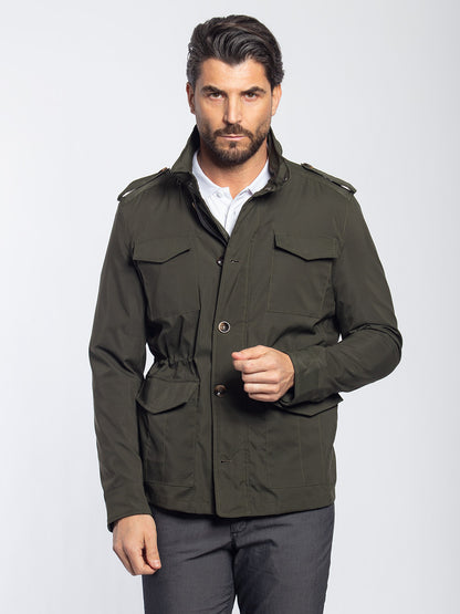 Field jacket in tessuto tecnico