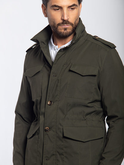 Field jacket in tessuto tecnico